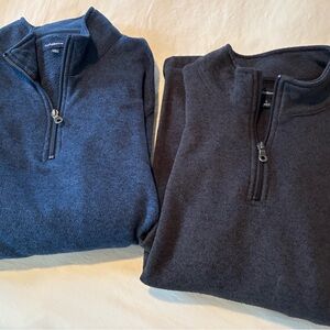 Men’s Croft & Barrow Men's Zip-Up Sweaters - Navy and Charcoal.